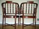 Pair Of Antique Faux Bamboo Chairs Chinese Chippendale Directoire 1900-1950 photo 2