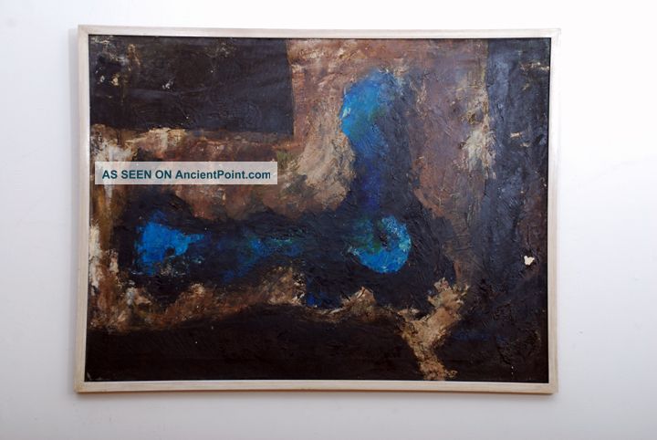 Latin American Mexican Abstract Painting Signed Cespedes 74,  Modernist Art Mid-Century Modernism photo