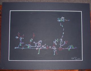 Pierre Caille Surrealist Serigraph,  Artists Proof,  1976,  France,  Signed,  Listed photo