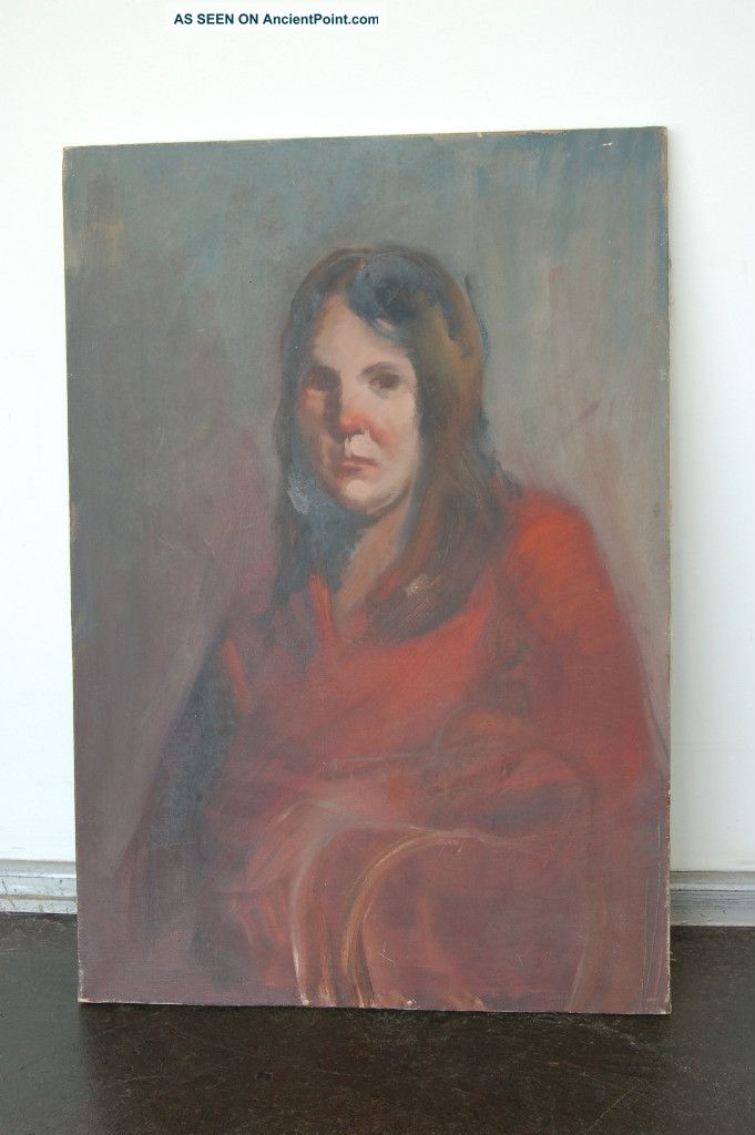 Expressionism Abstract Oil Painting Of A Woman Mid Century Art Goya Picasso Mid-Century Modernism photo