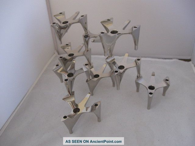 9 Modular Stacking Candlesticks Hammonia Motard Like - Nagel Bmf Quist Design Mid-Century Modernism photo