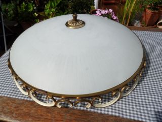 Fantastic 1960´s Brass Ceilling Lamp Flushmount 19 