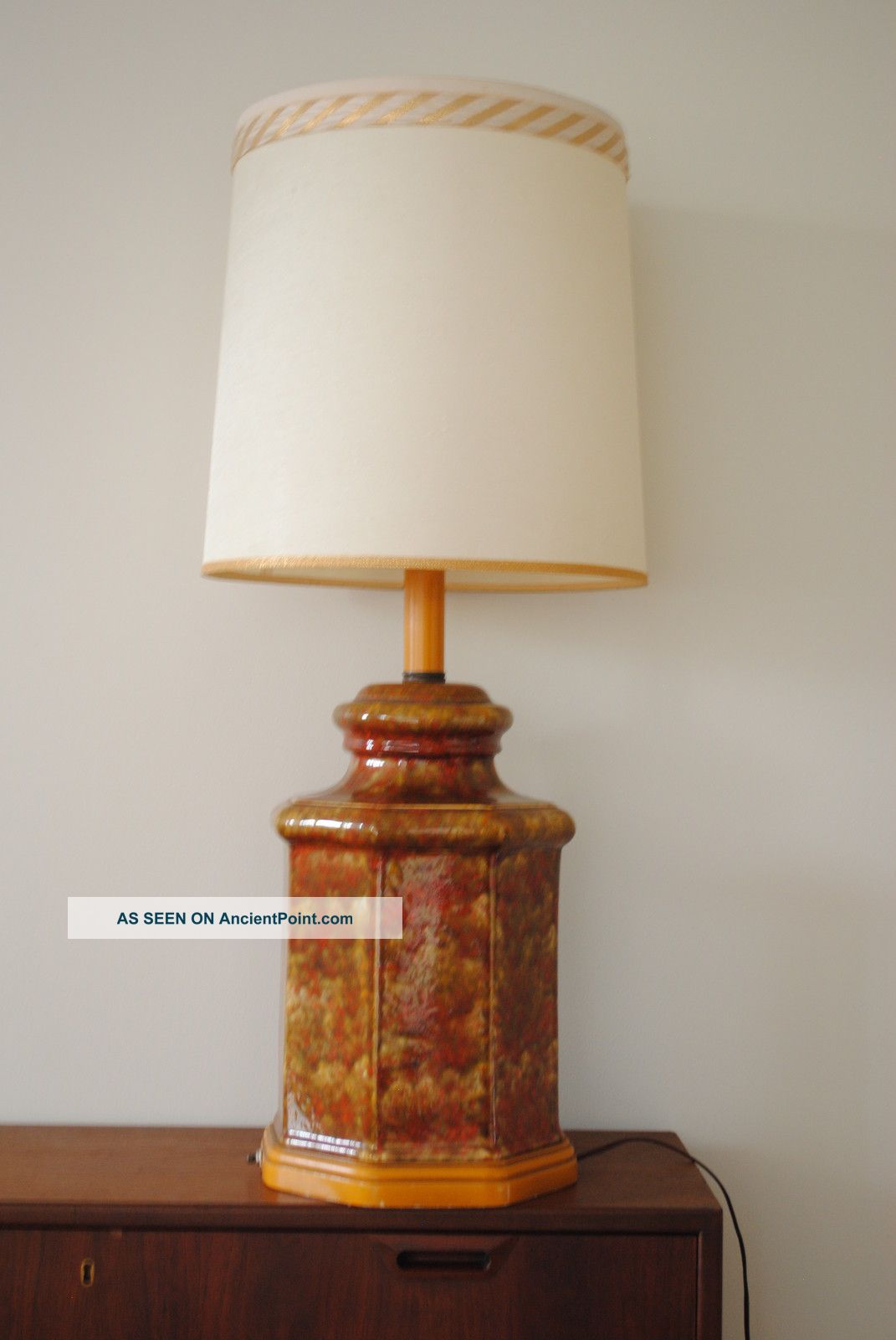 Mid Century Abstract Danish Modern Art Pottery Ceramic Lamp Raymor Eames Era Mid-Century Modernism photo