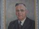 Mid - Century Oil On Canvas Portrait Painting By Renown Artist Tom Schenk Mid-Century Modernism photo 2