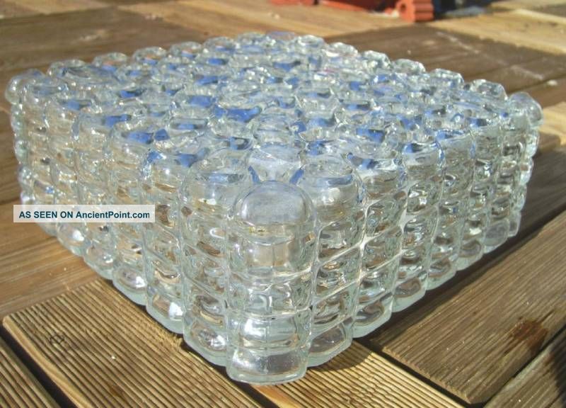 70´s Textured Glass Flushmount Space Age No.  41 Mid-Century Modernism photo
