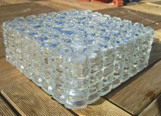 70´s Textured Glass Flushmount Space Age No.  41 photo