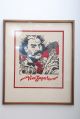 Xilografia Viva Zapata,  Wood Cut Print Signed,  Mexican Modernist Mid-Century Modernism photo 5