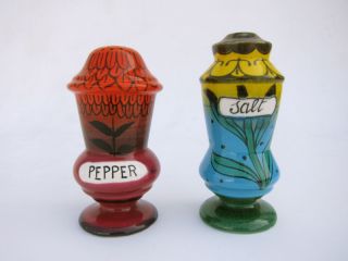 1960s Vintage Raymor Ceramic Salt And Pepper Shakers photo