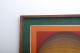 Latin America Optical Art Graphic Design Art Oil In Plywood,  Unsigned Mid-Century Modernism photo 1