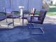 Great Set Of 4 Signed Thayer Coggin,  Milo Baughman Chrome & Leatherette Chairs Mid-Century Modernism photo 2