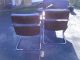 Great Set Of 4 Signed Thayer Coggin,  Milo Baughman Chrome & Leatherette Chairs Mid-Century Modernism photo 3