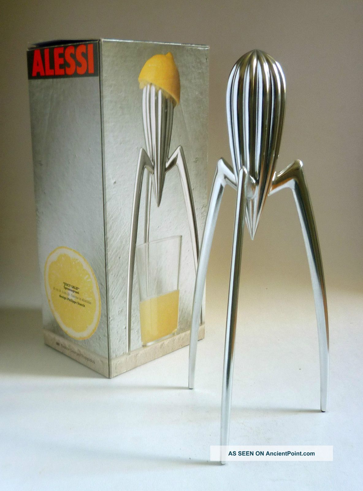 Philippe Starck Boxed ' Juicy Salif ' Lemon Squeeze.  Alessi,  Italy. Mid-Century Modernism photo