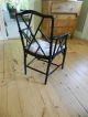 Vintage Refurbished Midcentury Chinese Chippendale Chair Asian Toile Fabric Post-1950 photo 5