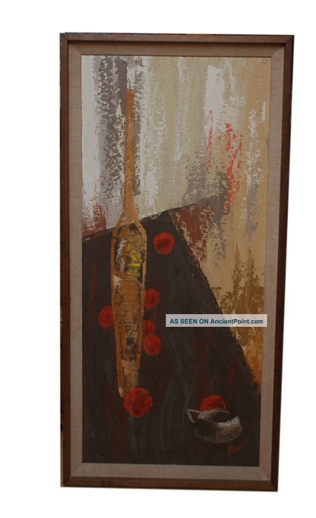Jacques Guyot Oil Canvas Abstract Modernist Life Stil Mid-Century Modernism photo