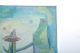 Latin American Abstract Surrealist Painting Signed Drejel 73 Mid-Century Modernism photo 1