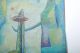 Latin American Abstract Surrealist Painting Signed Drejel 73 Mid-Century Modernism photo 5