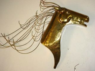Rare C.  Jere Signed Large Horse Brass Sculpture Modern photo