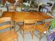Heywood Wakefield Extension Table 6 Chairs 2 Arm 54 