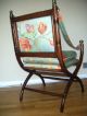 Fine Faux Bamboo Campaign Chair X Base Directoire Curule 1900-1950 photo 2