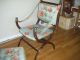 Fine Faux Bamboo Campaign Chair X Base Directoire Curule 1900-1950 photo 3