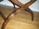 Fine Faux Bamboo Campaign Chair X Base Directoire Curule 1900-1950 photo 5