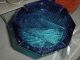 Mid Century Italian Glass Blue Large Bowl Ashtray Mid-Century Modernism photo 1