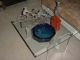 Mid Century Italian Glass Blue Large Bowl Ashtray Mid-Century Modernism photo 3
