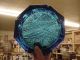 Mid Century Italian Glass Blue Large Bowl Ashtray Mid-Century Modernism photo 4