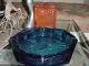 Mid Century Italian Glass Blue Large Bowl Ashtray Mid-Century Modernism photo 7