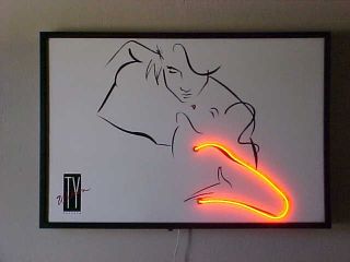 Mid Century Lighted Neon Orig Ty Wilson Listed Jere Era photo