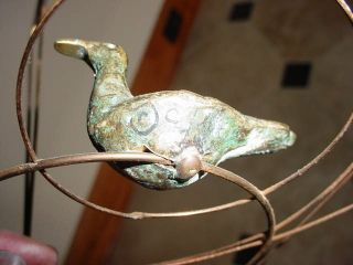 Unusual Signed C.  Jere Duck Pond Table Sculpture Rare photo