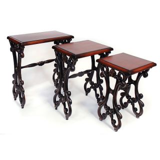 Ticino Nesting Tables Black Hand Finished Martelle New photo