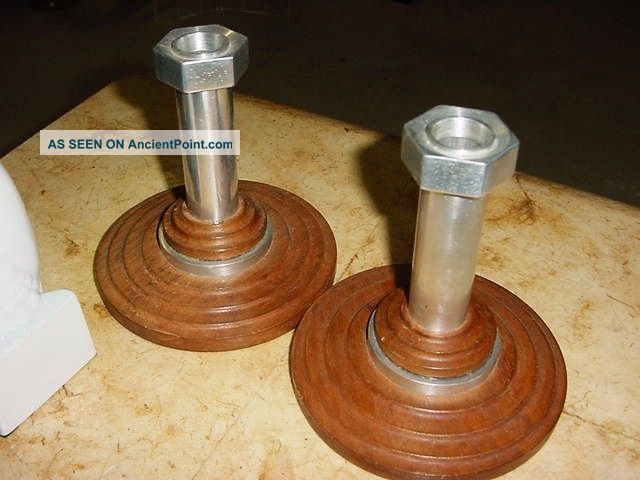 Mid Century Modernist Candle Holders Jere Era Sculpted Mid-Century Modernism photo