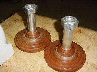 Mid Century Modernist Candle Holders Jere Era Sculpted photo