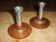 Mid Century Modernist Candle Holders Jere Era Sculpted Mid-Century Modernism photo 3
