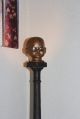 Antiques Metal And Copper Devil Folk Art Doll Head Lamp Sculpture Lantern Mid-Century Modernism photo 4