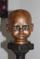 Antiques Metal And Copper Devil Folk Art Doll Head Lamp Sculpture Lantern Mid-Century Modernism photo 6
