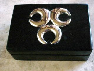 Modernist Maitland Smith Ebony Silver Box Mid Century photo