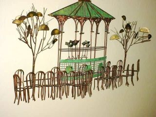 Signed Jere Large Wall Sculpture Victorian Bandstand photo