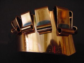 Wide Renoir Cool Copper Vintage Cuff Bracelet Modernist photo