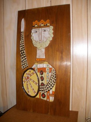 Harris G Strong Ceramic Tile Plaque Israeli King Plaque photo