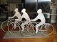 Cool Unusual Signed Jere Bicycle Riders Table Sculpture Mid-Century Modernism photo 1
