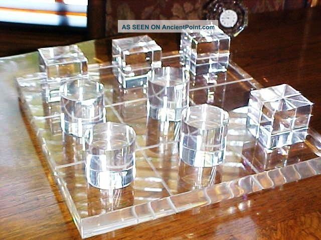Cool Van Teal Tic Tac Toe Lucite Sculpture Game Jere Era Large Pieces Mid-Century Modernism photo