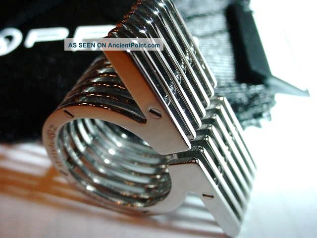 Modernist Italian Designer Stainless Heavy Ring Unisex Mid-Century Modernism photo