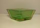 Heavy Mid Century Art Glass Bowl Green Thick Glass Mid-Century Modernism photo 1