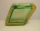 Heavy Mid Century Art Glass Bowl Green Thick Glass Mid-Century Modernism photo 7