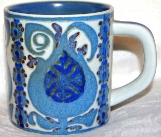 Vtg Mid Century Royal Copenhagen Denmark Fajance 1969 Annual Porcelain Mug Mint photo