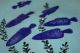 Rare Vtg Ca Artist Paul Alexander Label Modern Charger Enamel Copper Dish Blue Mid-Century Modernism photo 3