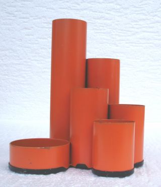 Vint.  Orange 70s.  Desktop Organizier - Panton Eames Colani Era photo