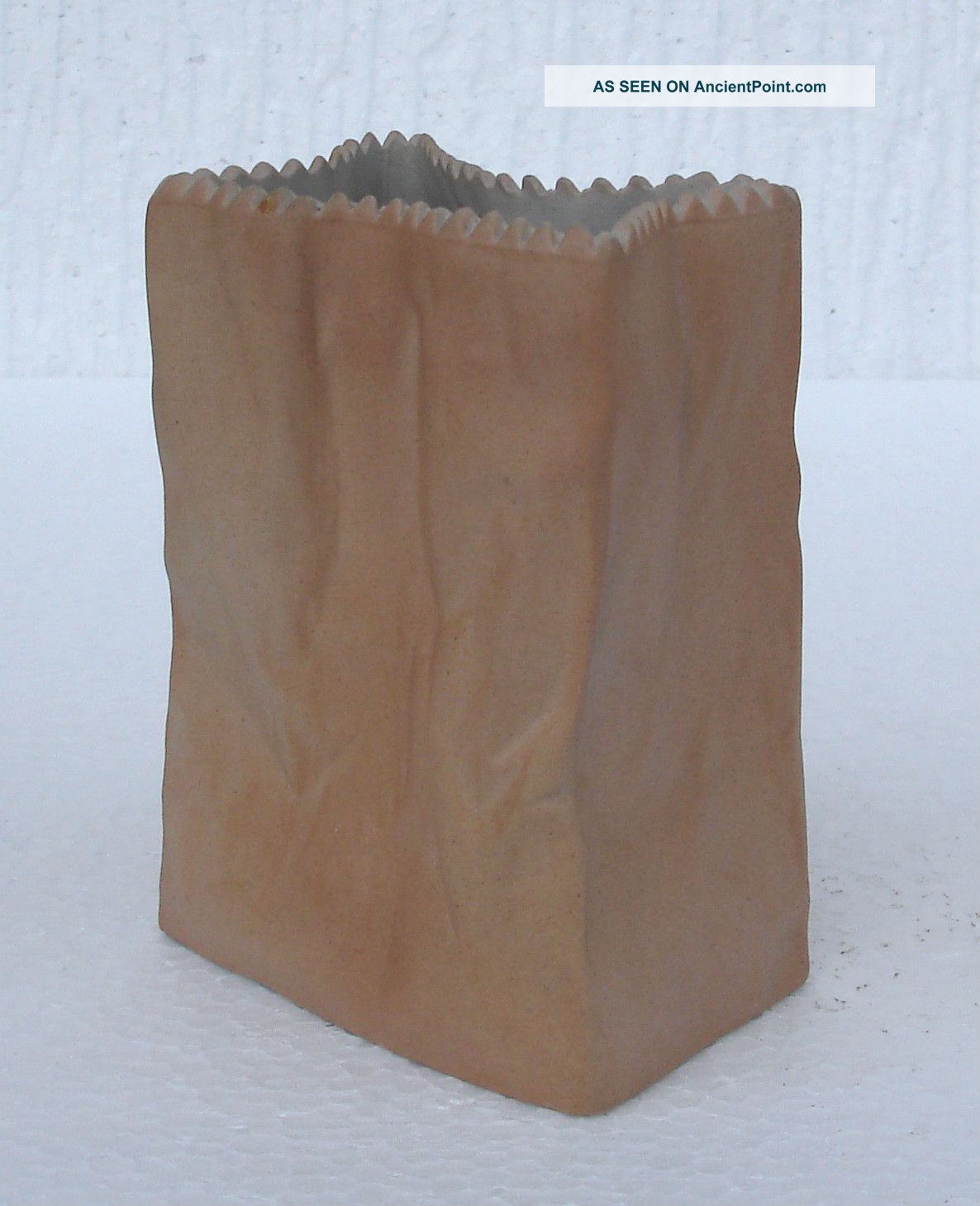 Vint.  70s.  Rosenthal Paperbag Vase - Wirkkala Era Mid-Century Modernism photo